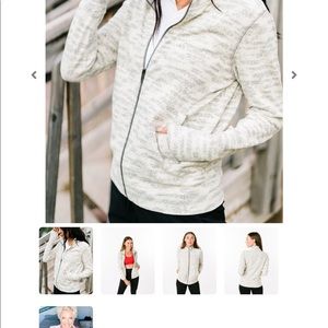 Zyia cream combo zip jacket